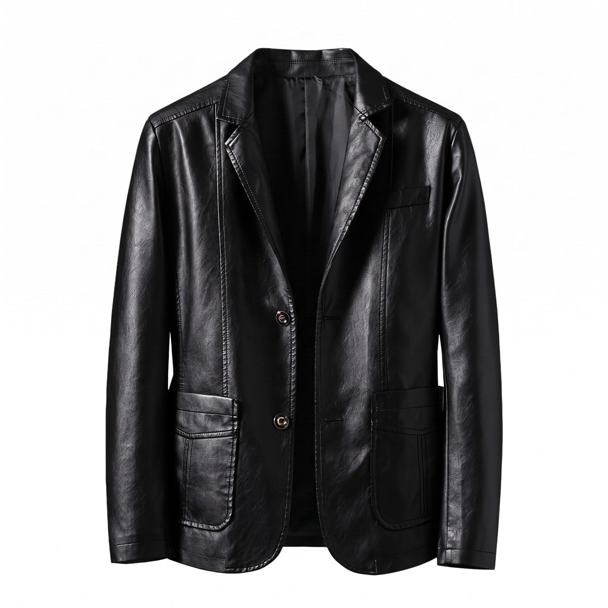 James - Men's Tailored Blazer Jacket with Two-Button Closure - Blazers - Black - Davies & Cooper