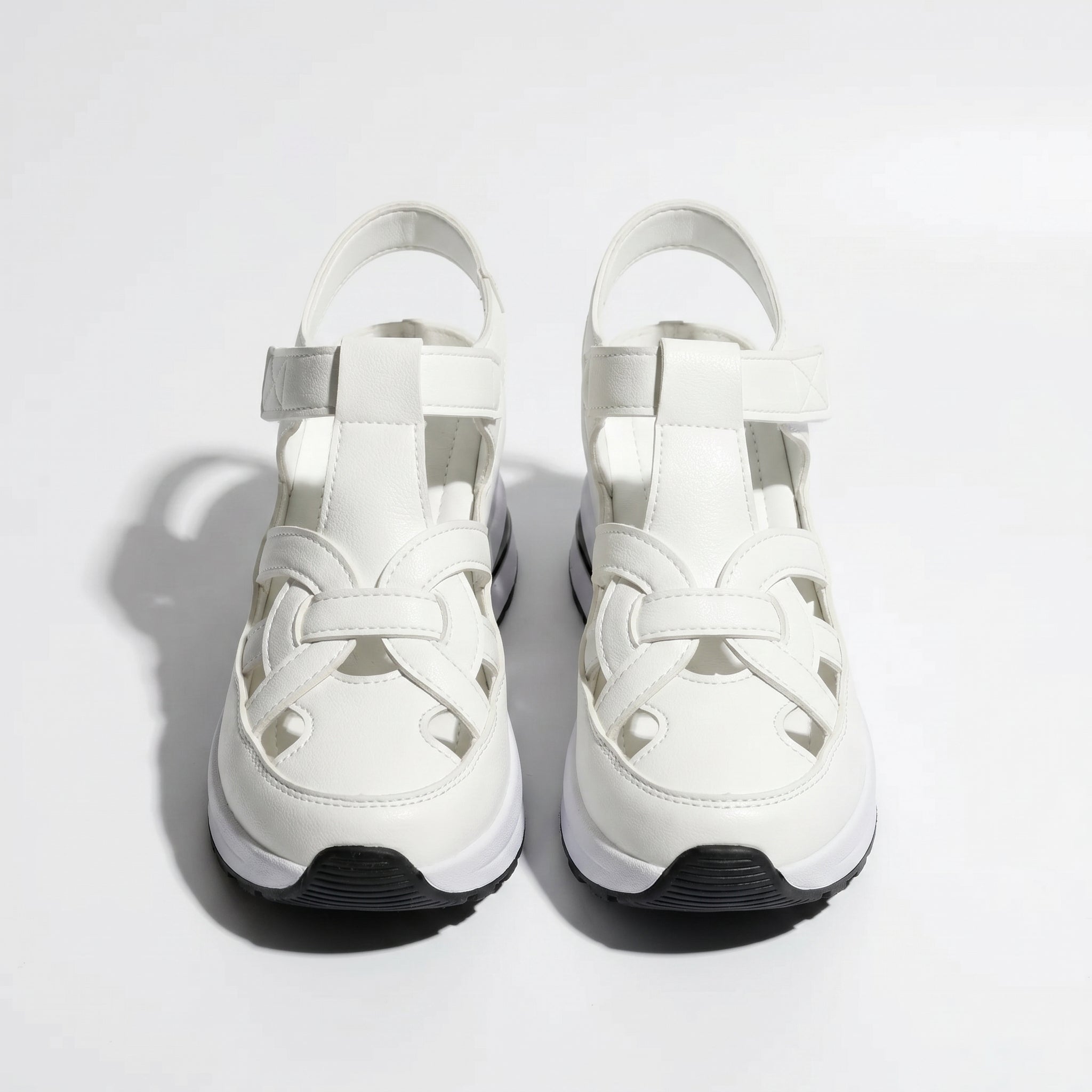 Serena - Women's Platform Sandals with Cut-Out Straps