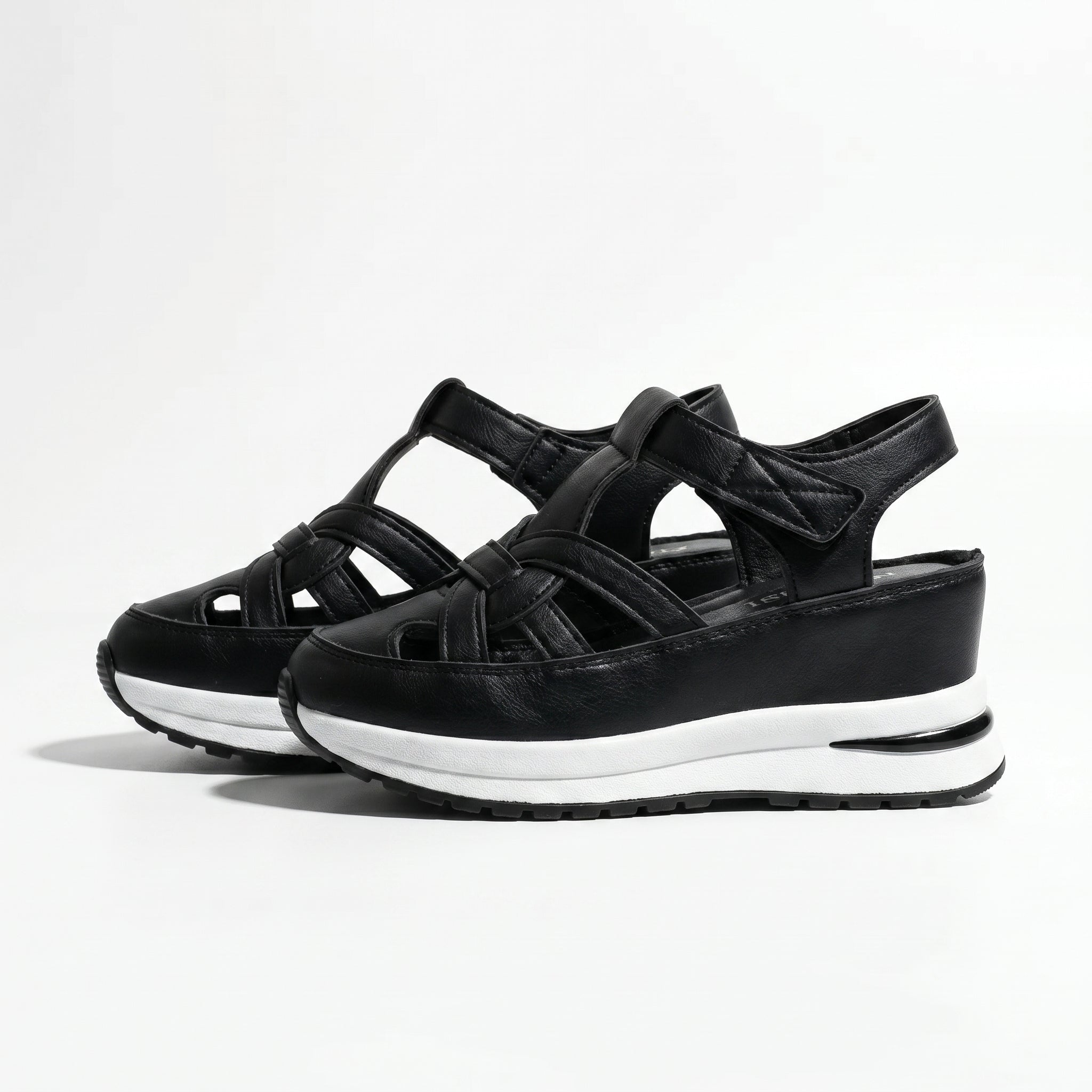 Serena - Women's Platform Sandals with Cut-Out Straps