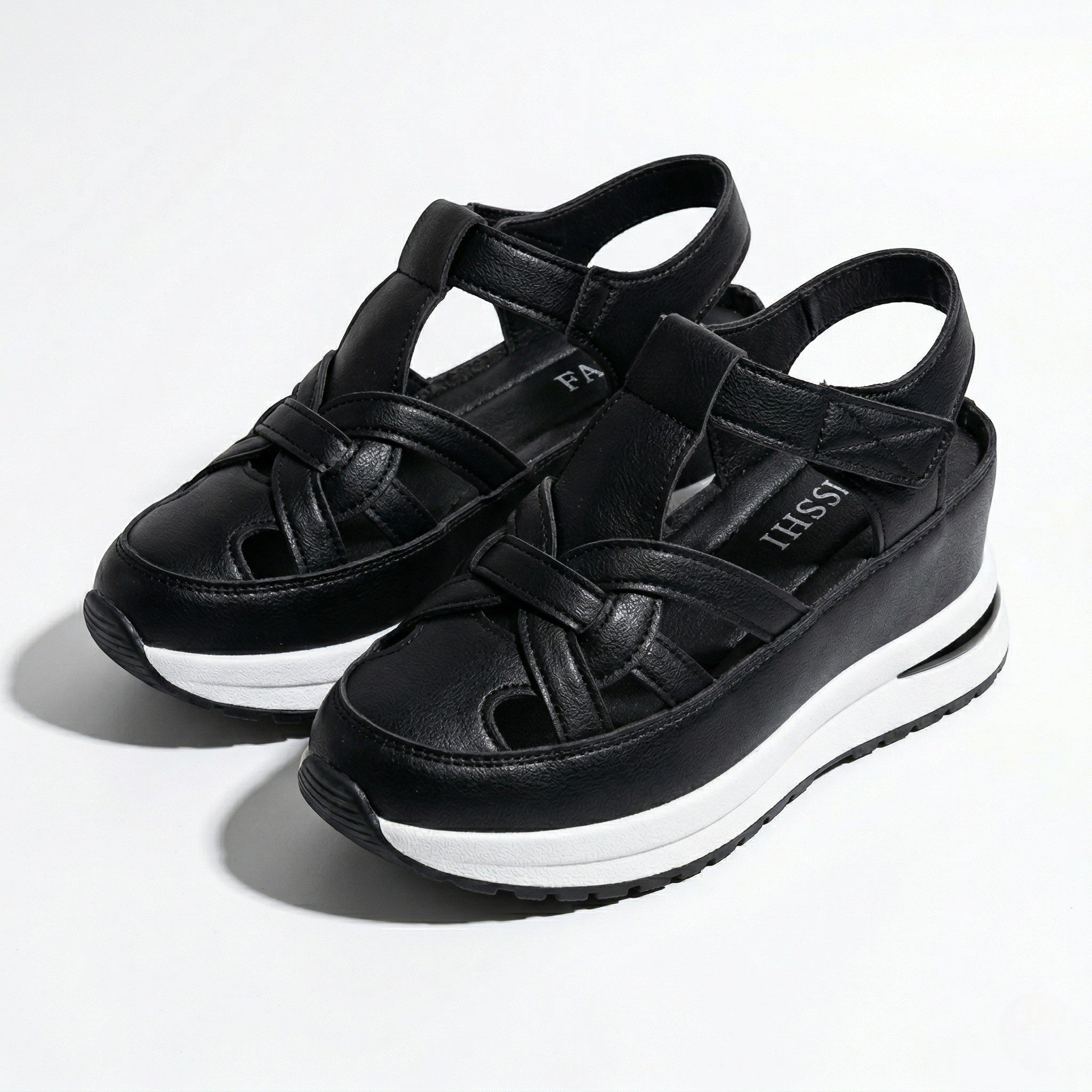 Serena - Women's Platform Sandals with Cut-Out Straps