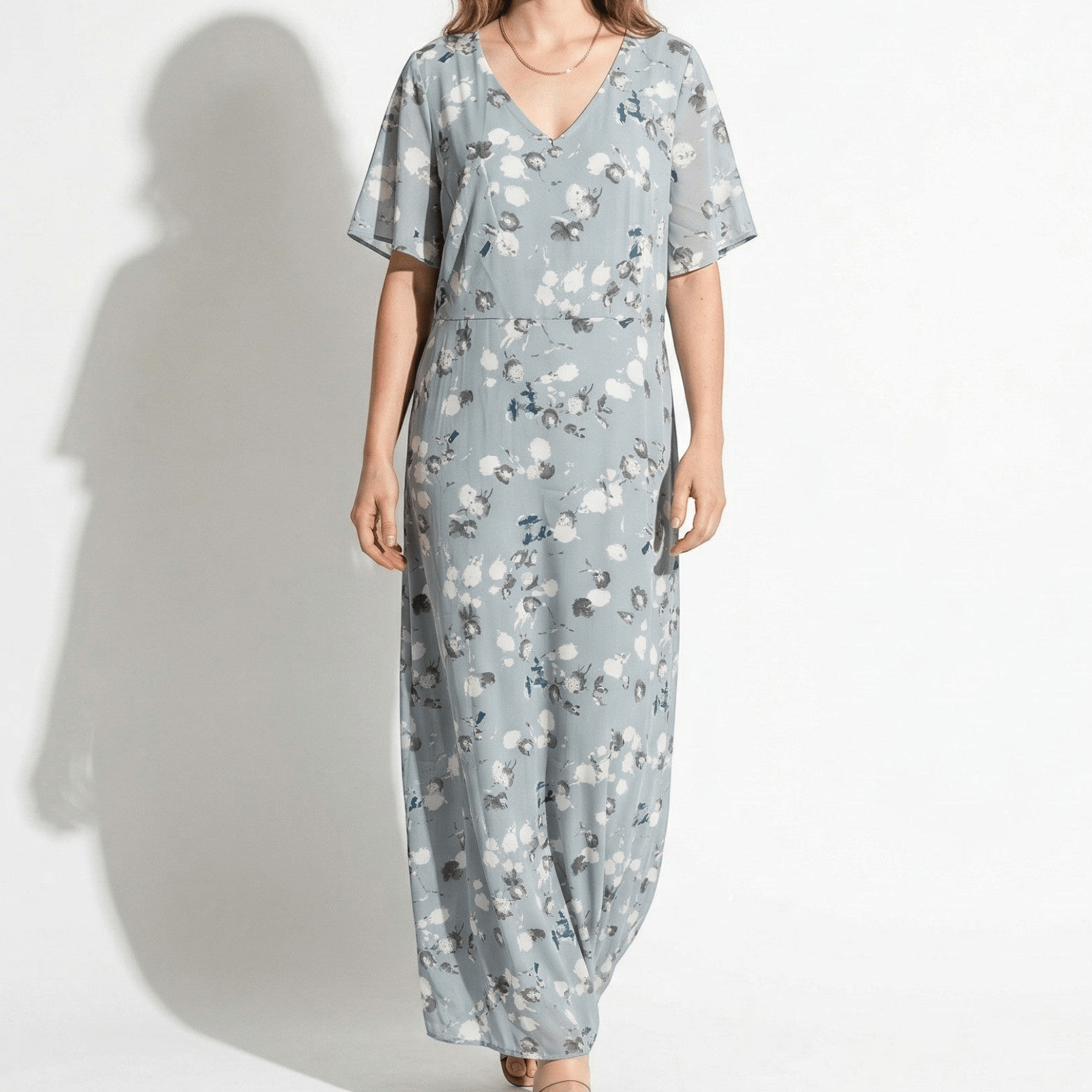 Ava – Women's Summer Floral Print Chiffon Maxi Dress