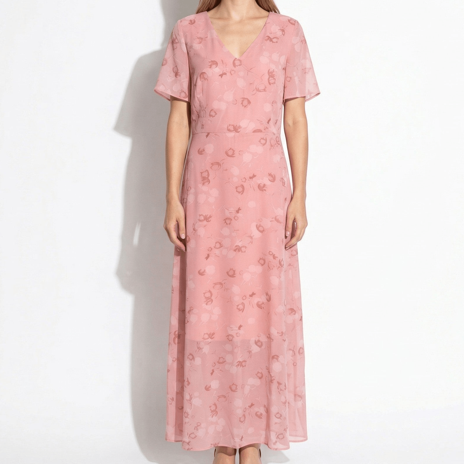 Ava – Women's Summer Floral Print Chiffon Maxi Dress