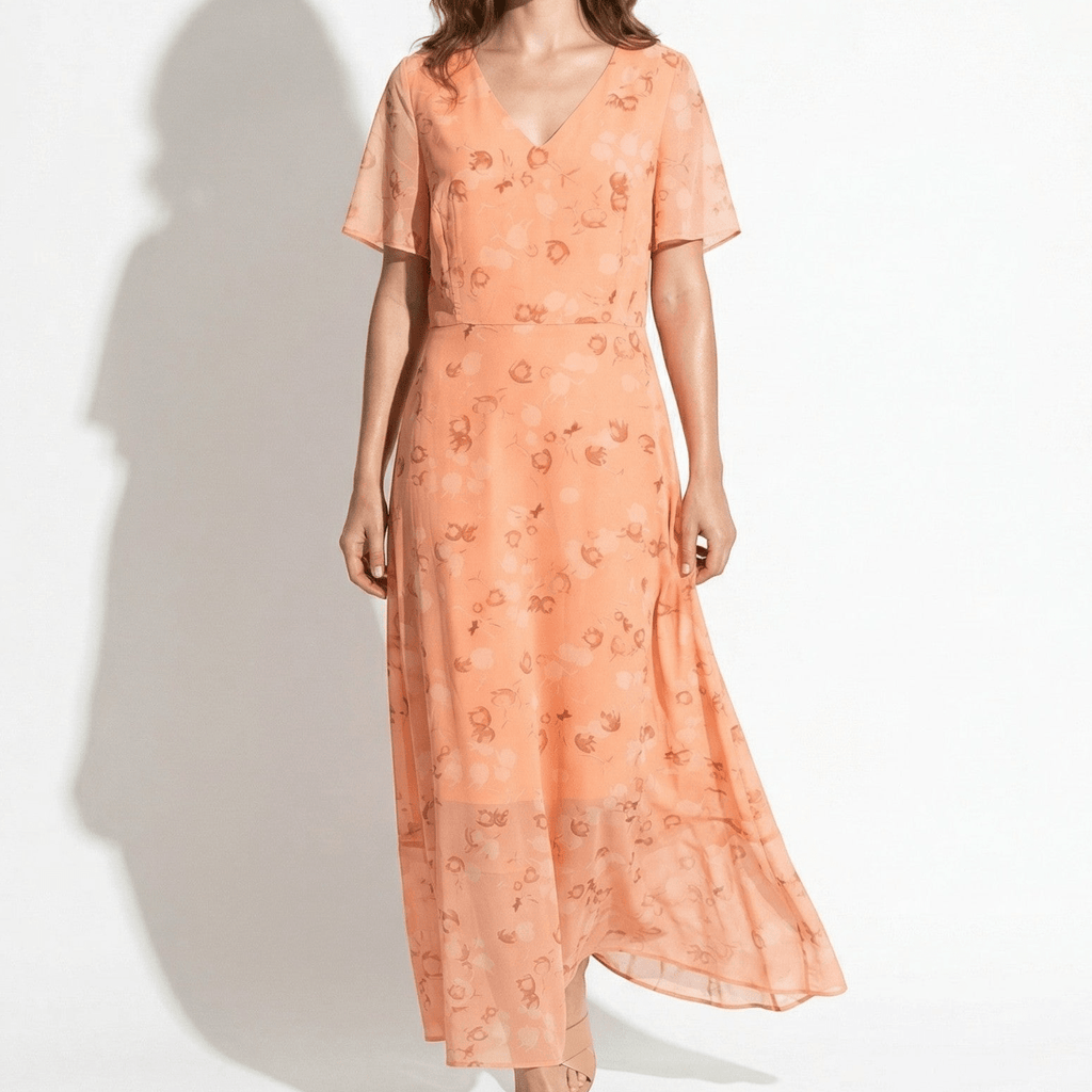 Ava – Women's Summer Floral Print Chiffon Maxi Dress