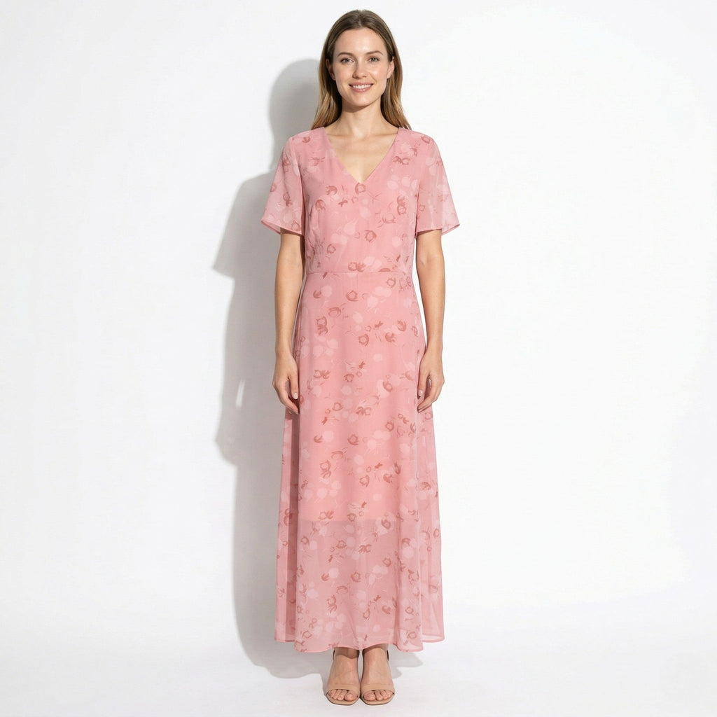 Ava – Women's Summer Floral Print Chiffon Maxi Dress