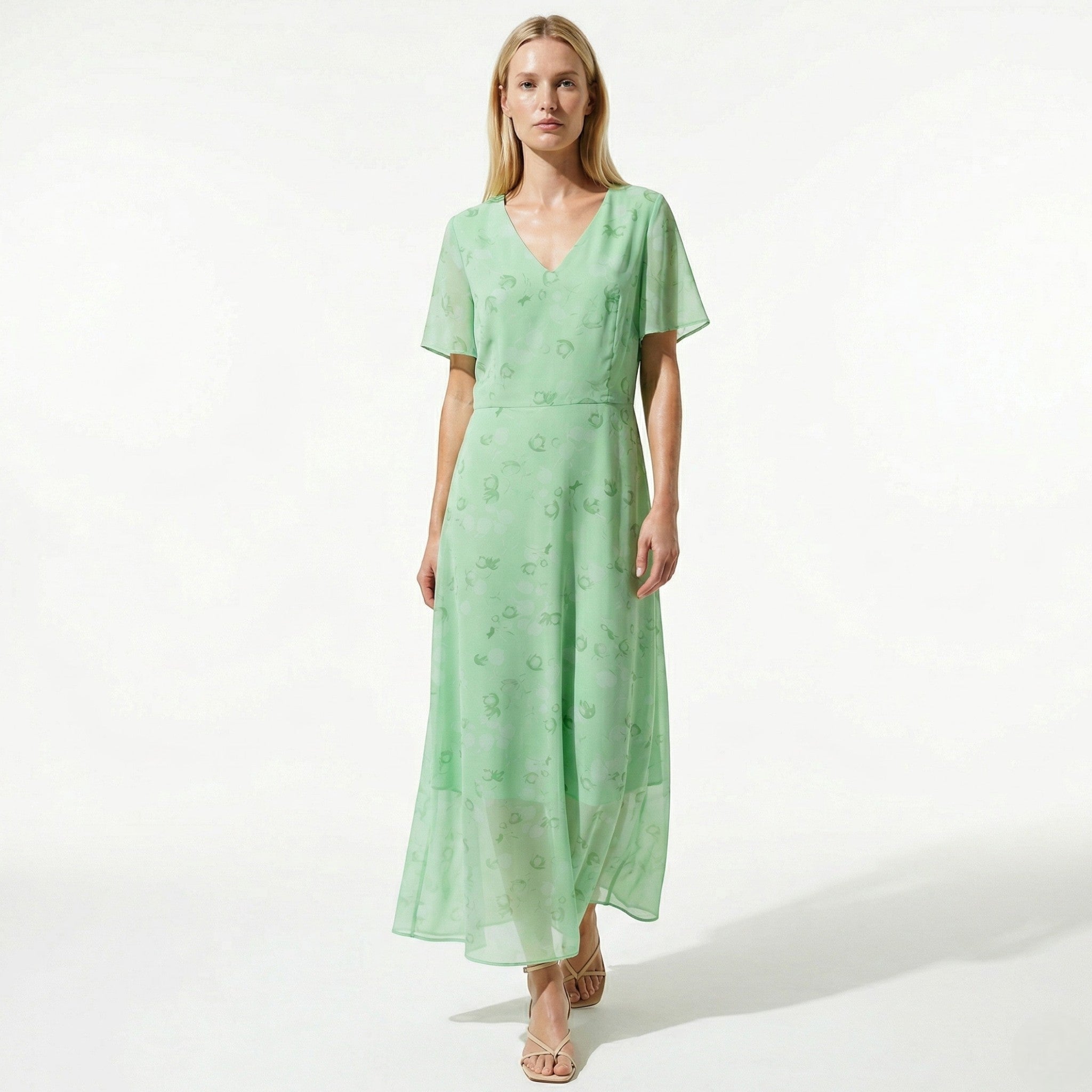 Ava – Women's Summer Floral Print Chiffon Maxi Dress