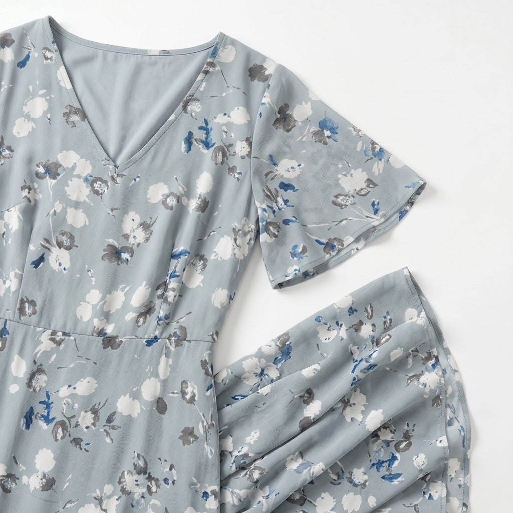 Ava – Women's Summer Floral Print Chiffon Maxi Dress