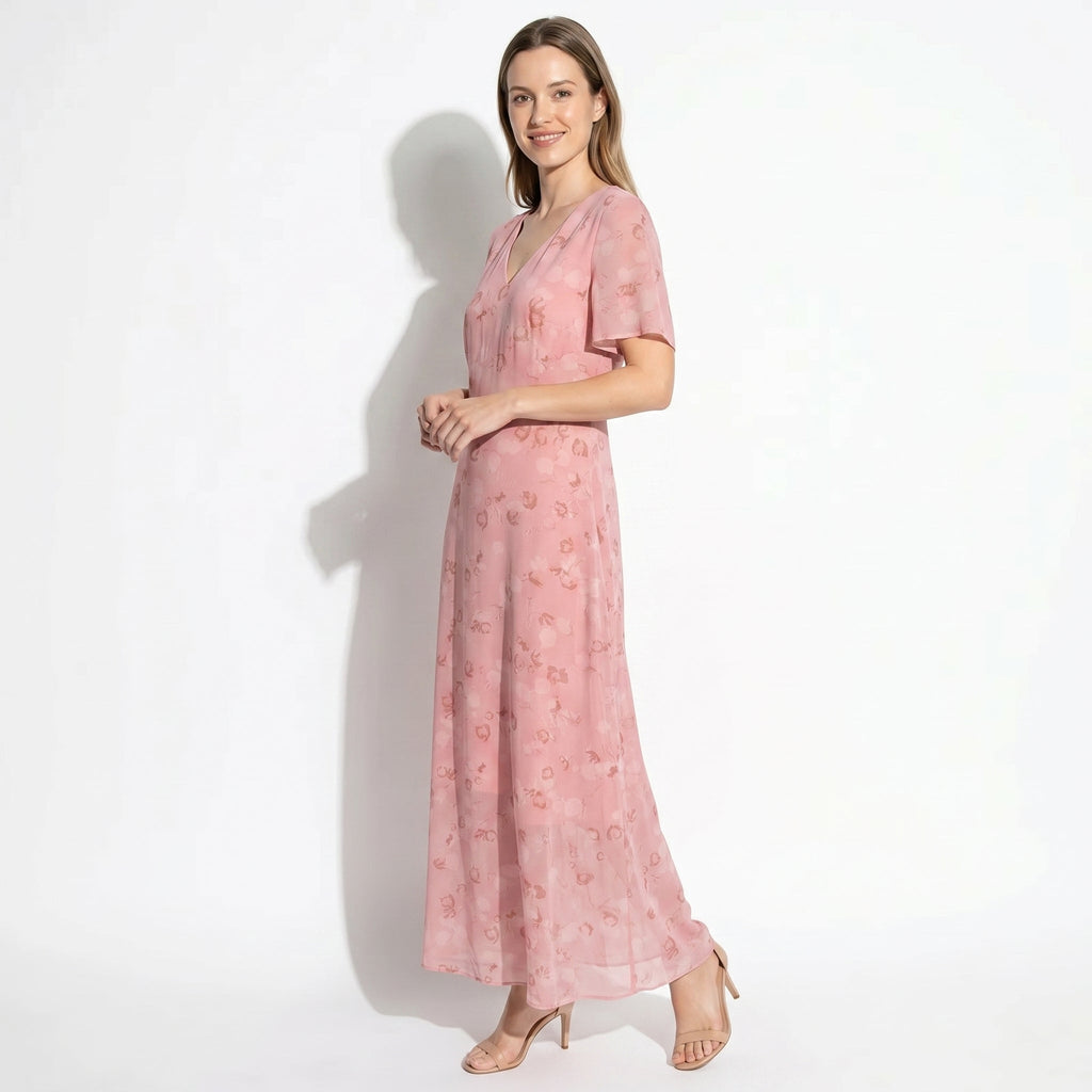 Ava – Women's Summer Floral Print Chiffon Maxi Dress