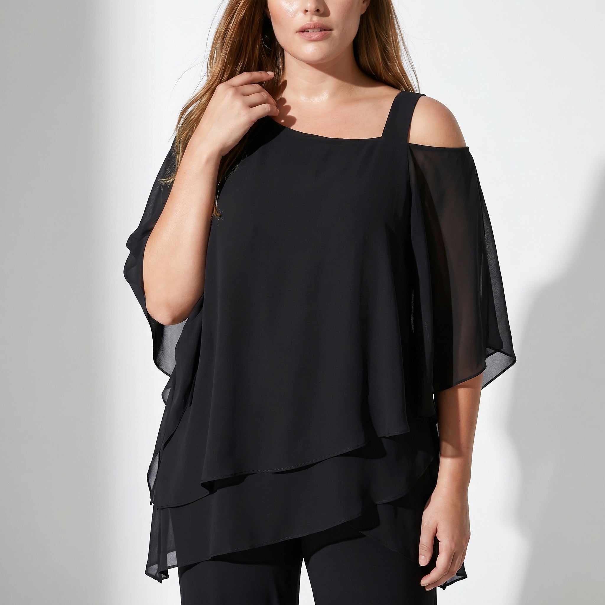 Bianca - Women's 2-Piece Trouser Set with Layered Sleeves