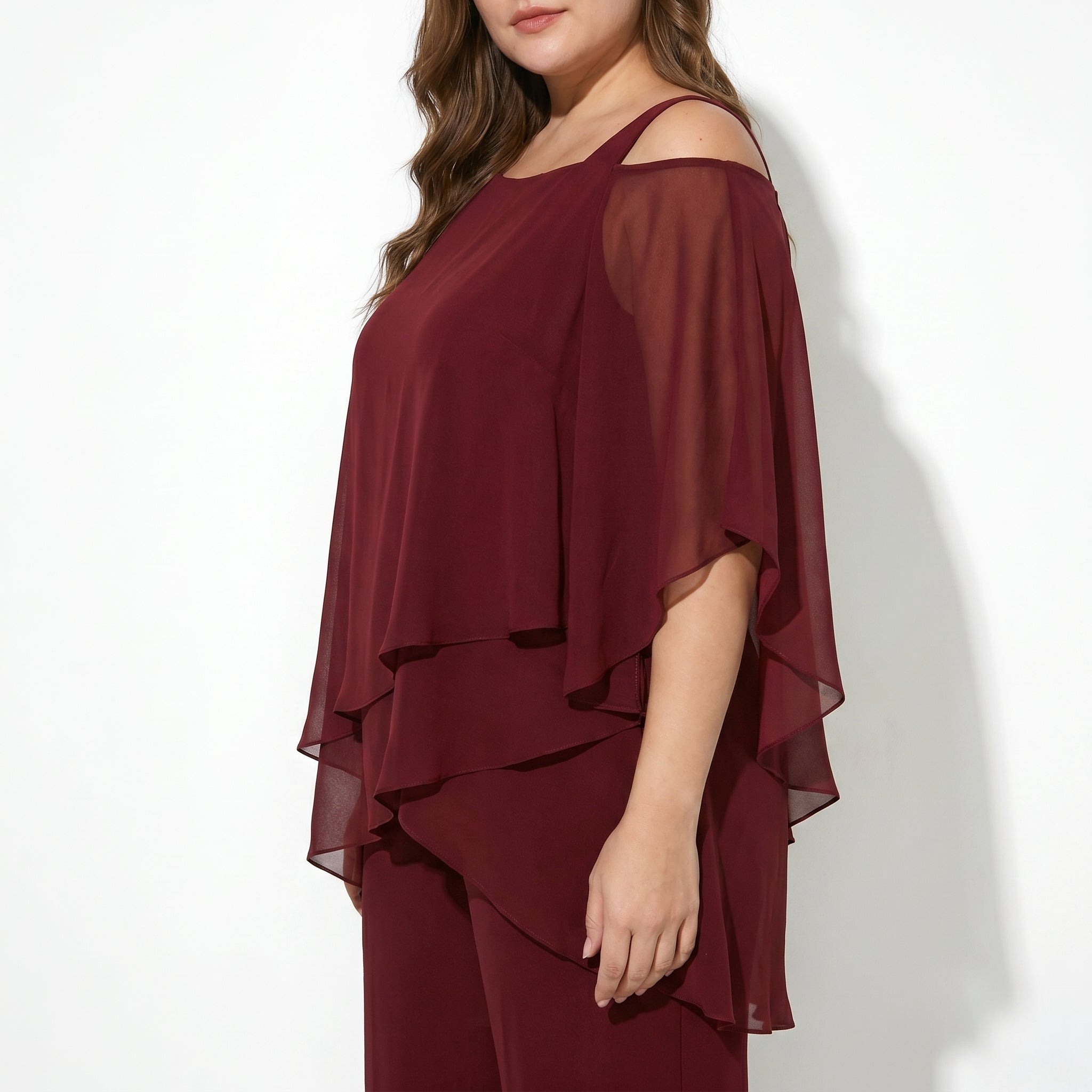 Bianca - Women's 2-Piece Trouser Set with Layered Sleeves