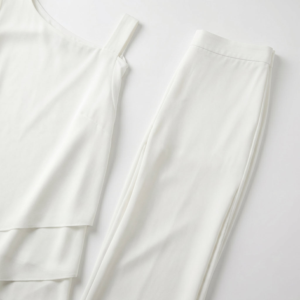 Bianca - Women's 2-Piece Trouser Set with Layered Sleeves