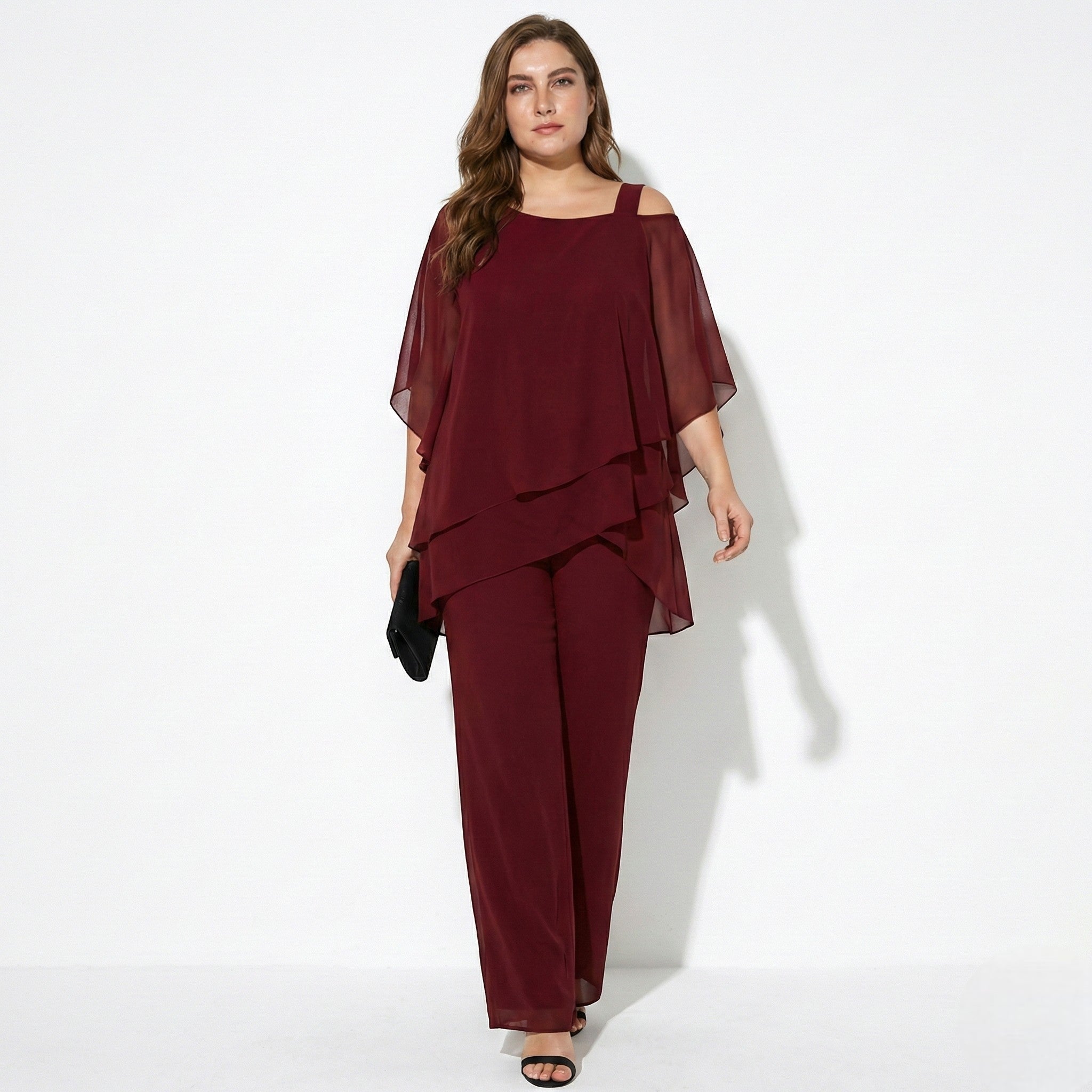 Bianca - Women's 2-Piece Trouser Set with Layered Sleeves