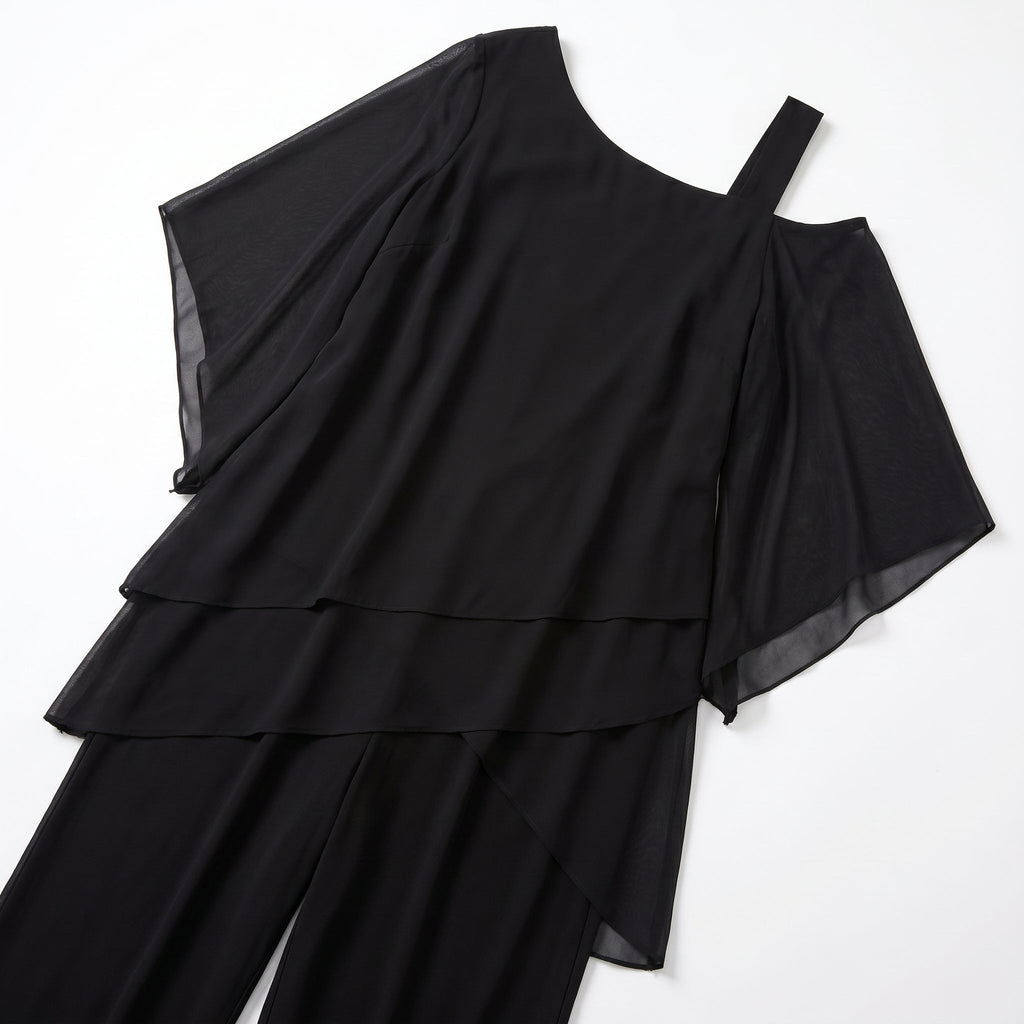 Bianca - Women's 2-Piece Trouser Set with Layered Sleeves