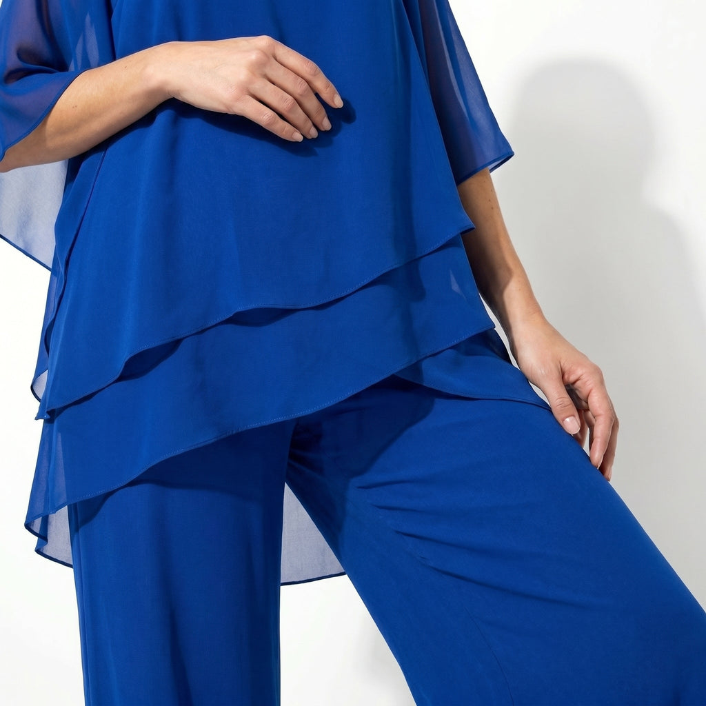 Bianca - Women's 2-Piece Trouser Set with Layered Sleeves