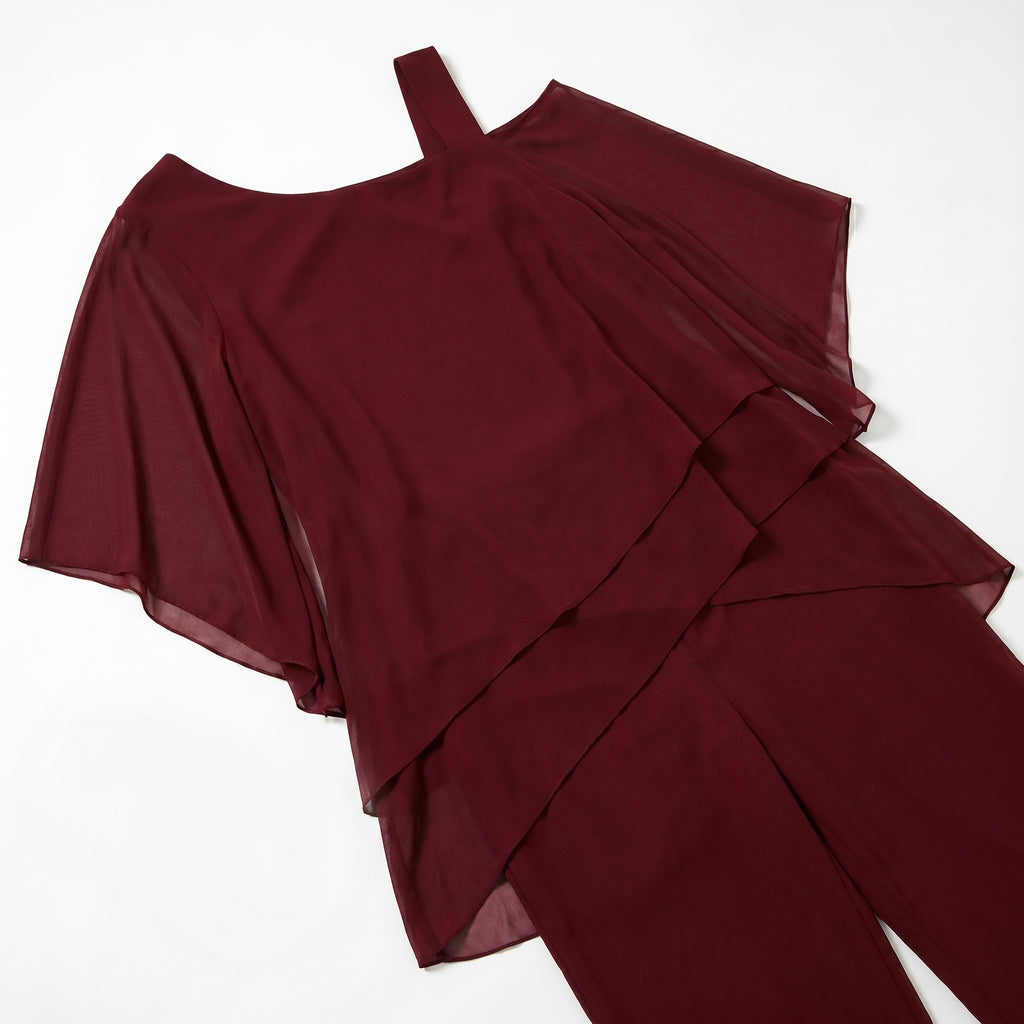 Bianca - Women's 2-Piece Trouser Set with Layered Sleeves