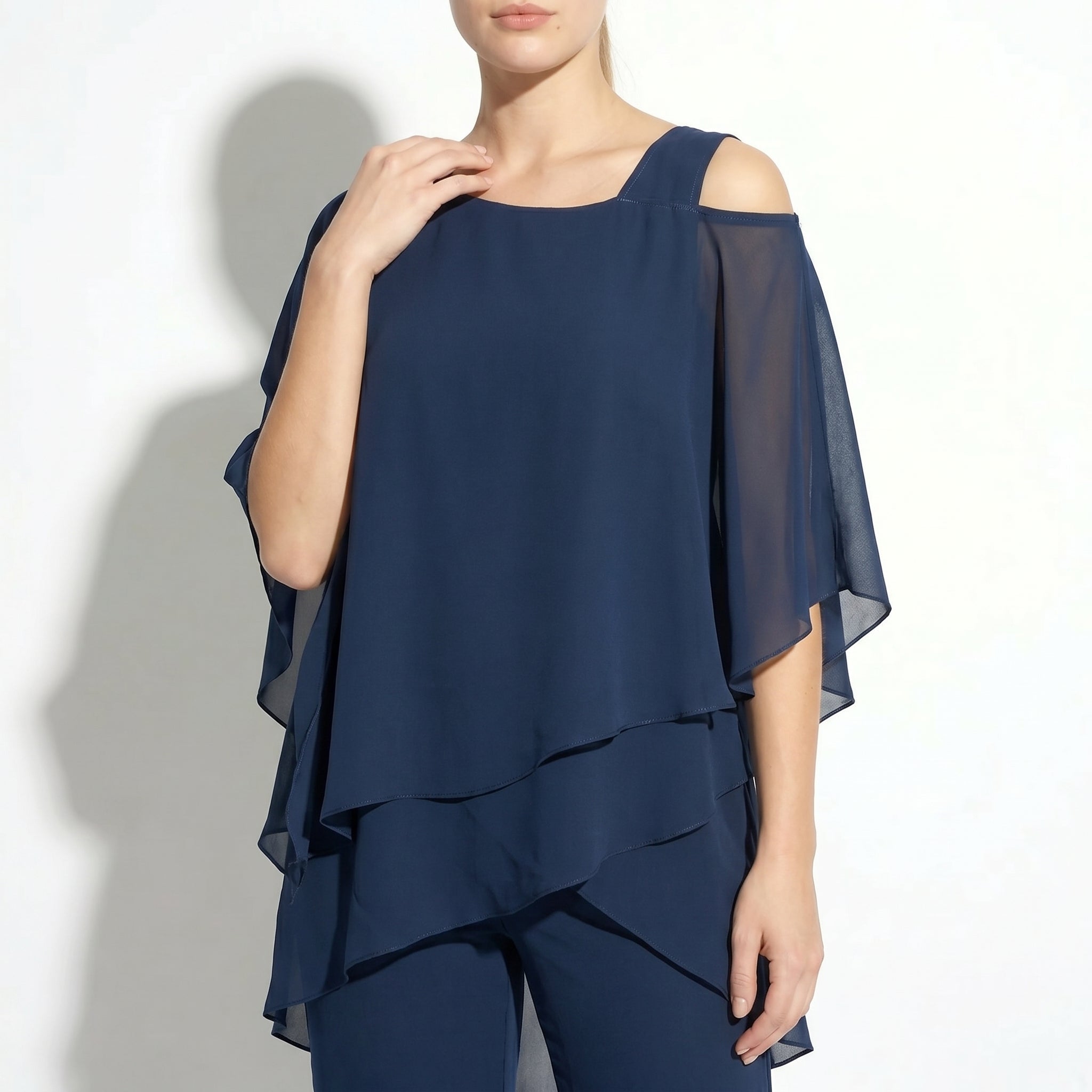 Bianca - Women's 2-Piece Trouser Set with Layered Sleeves