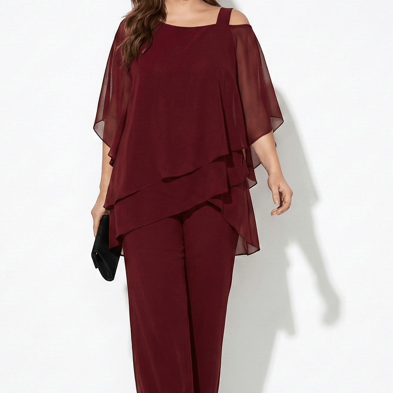 Bianca - Women's 2-Piece Trouser Set with Layered Sleeves