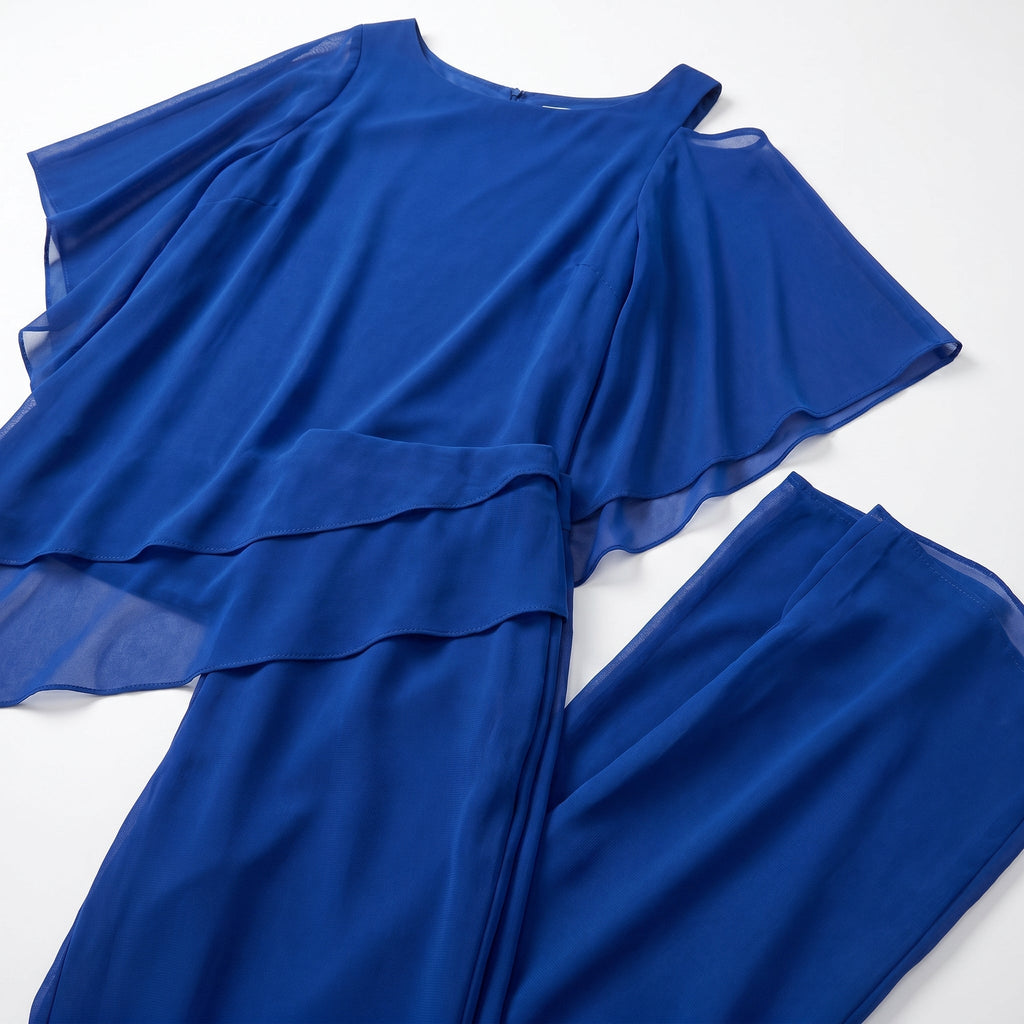 Bianca - Women's 2-Piece Trouser Set with Layered Sleeves