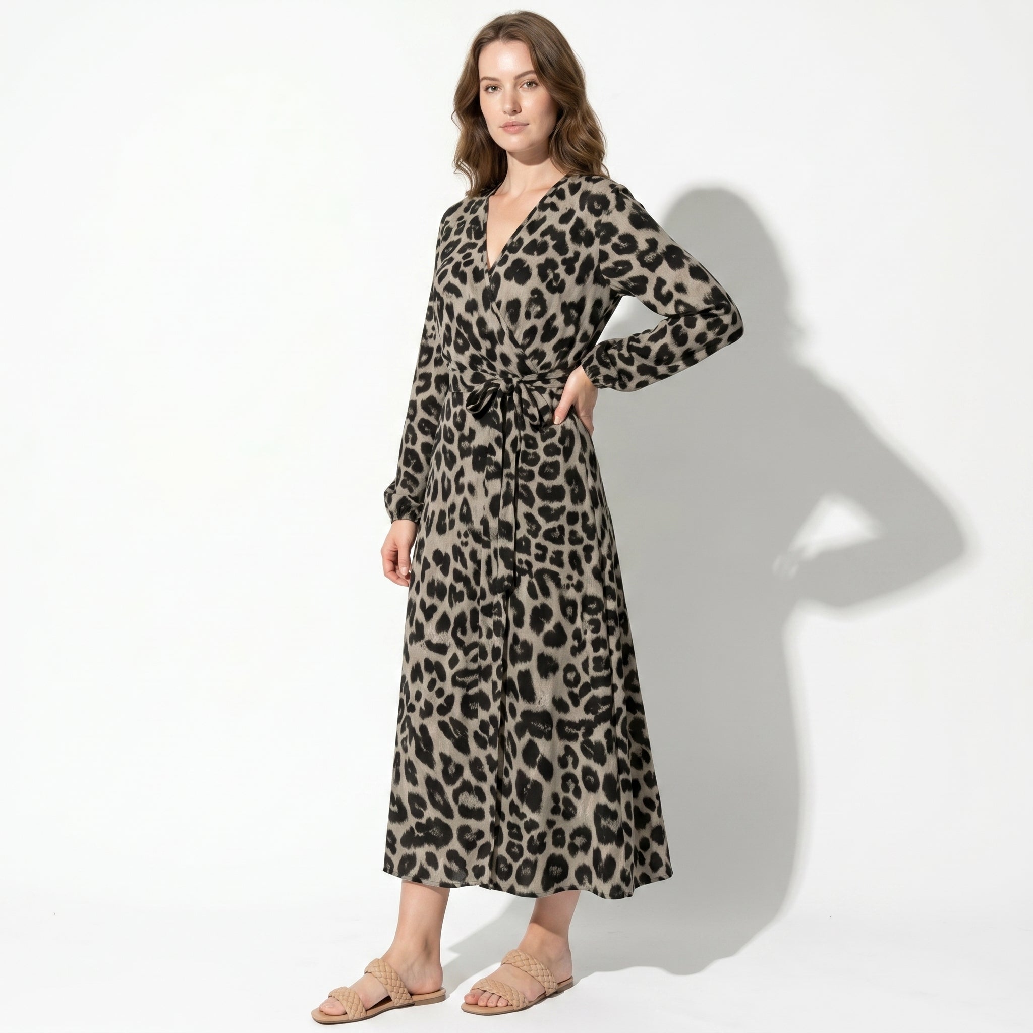 Diana – Women's Casual Wrap Printed Maxi Dress