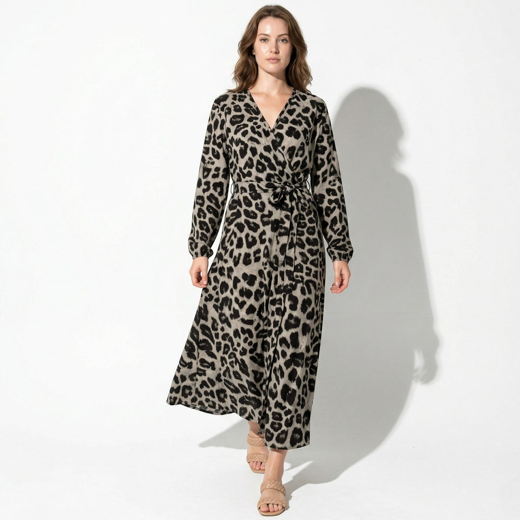 Diana – Women's Casual Wrap Printed Maxi Dress