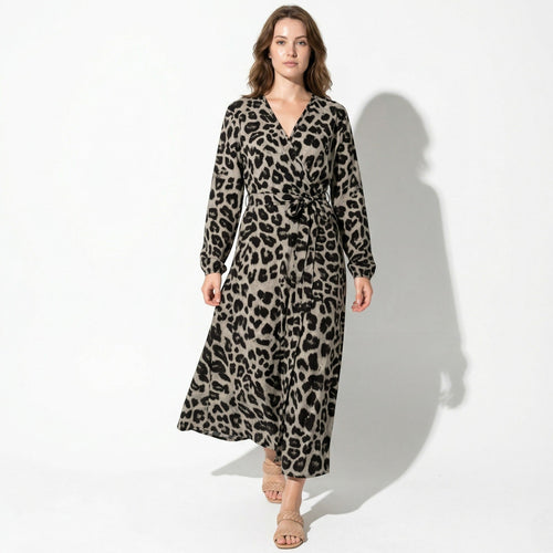 Diana – Women's Casual Wrap Printed Maxi Dress