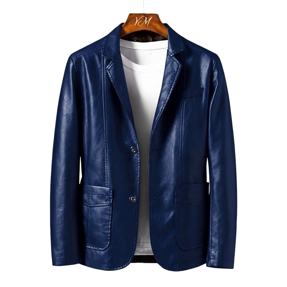 James - Men's Tailored Blazer Jacket with Two-Button Closure - Blazers - Blue - Davies & Cooper