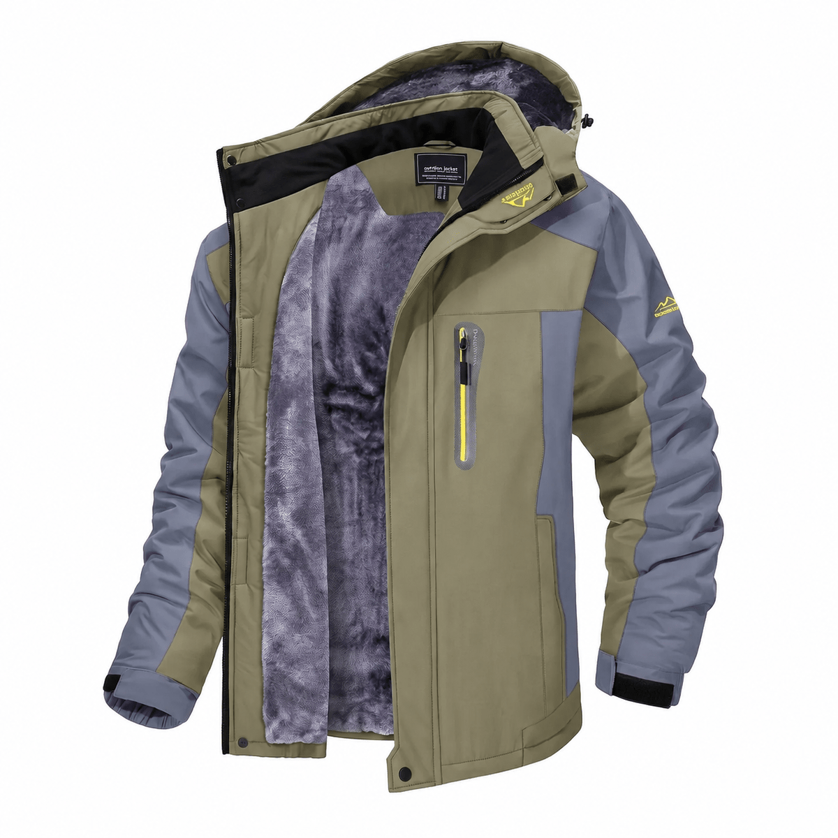 Marcus - Men's Hooded Parka Jacket with Zip Pockets - Parkas - Green - Davies & Cooper