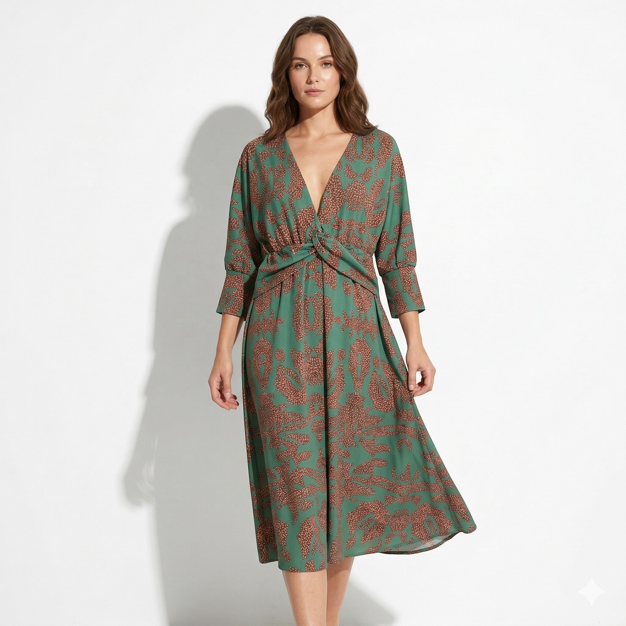 Myrtle – Women's Casual Wrap Summer Midi Dress