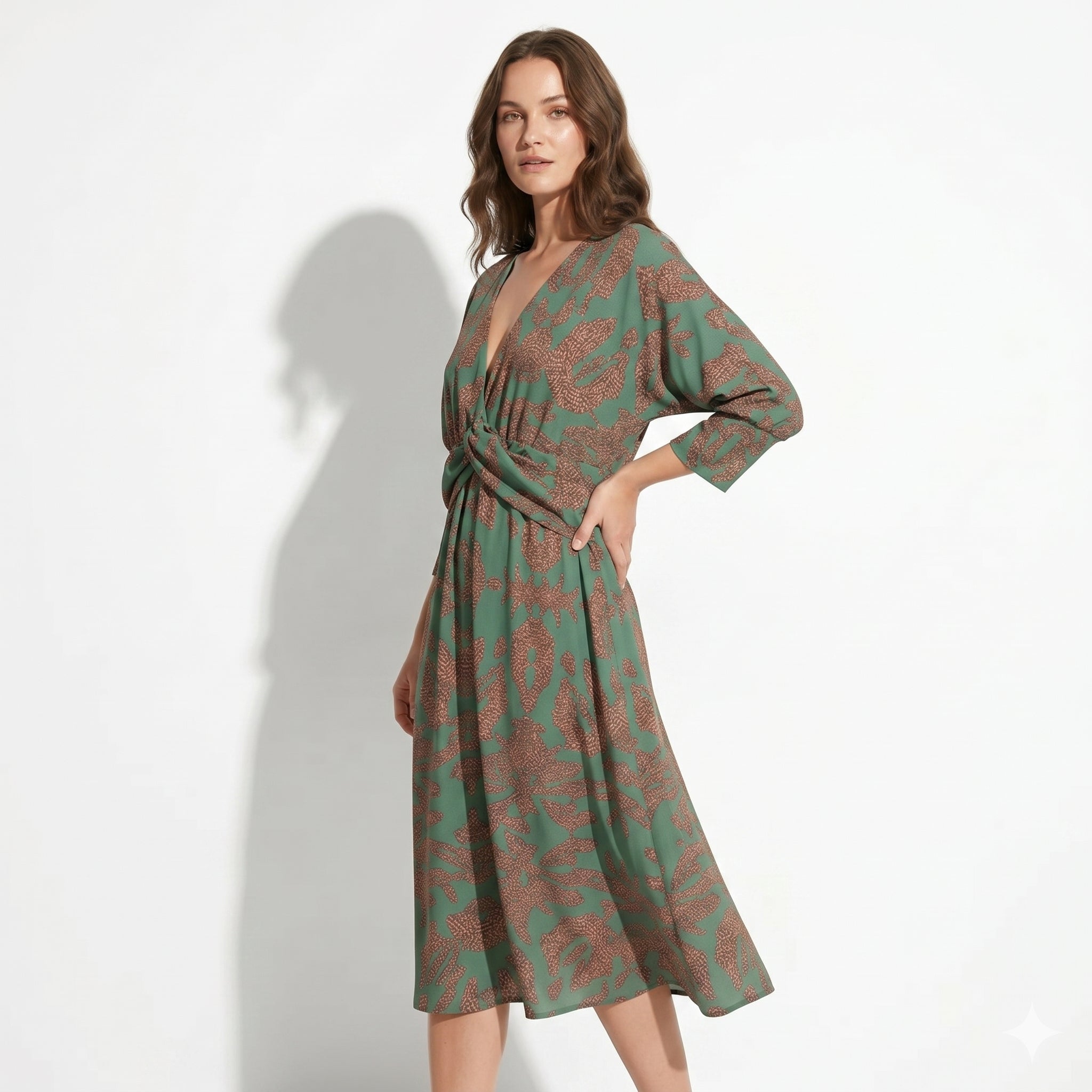 Myrtle – Women's Casual Wrap Summer Midi Dress