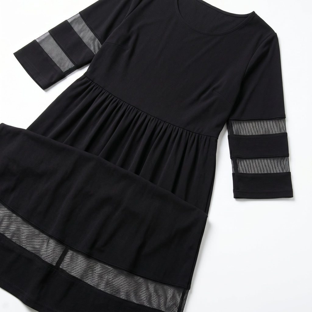 Nadia – Women's Summer Mesh Trim Maxi Dress
