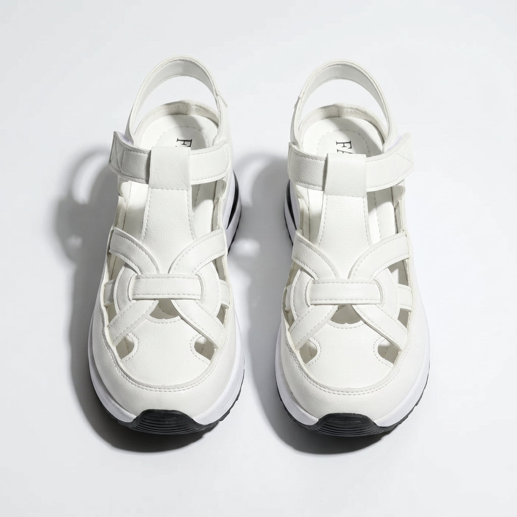 Serena - Women's Platform Sandals with Cut-Out Straps