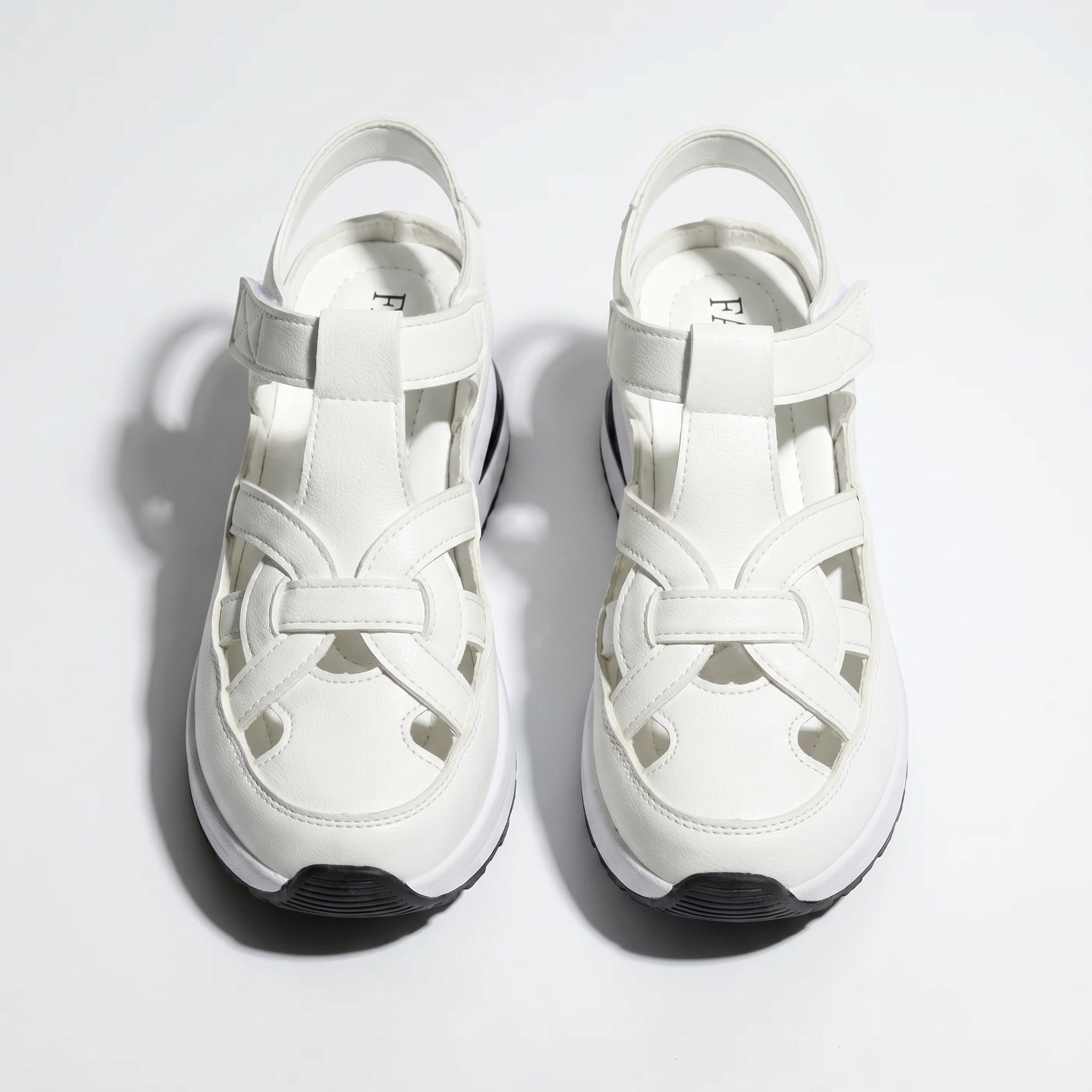 Serena - Women's Platform Sandals with Cut-Out Straps